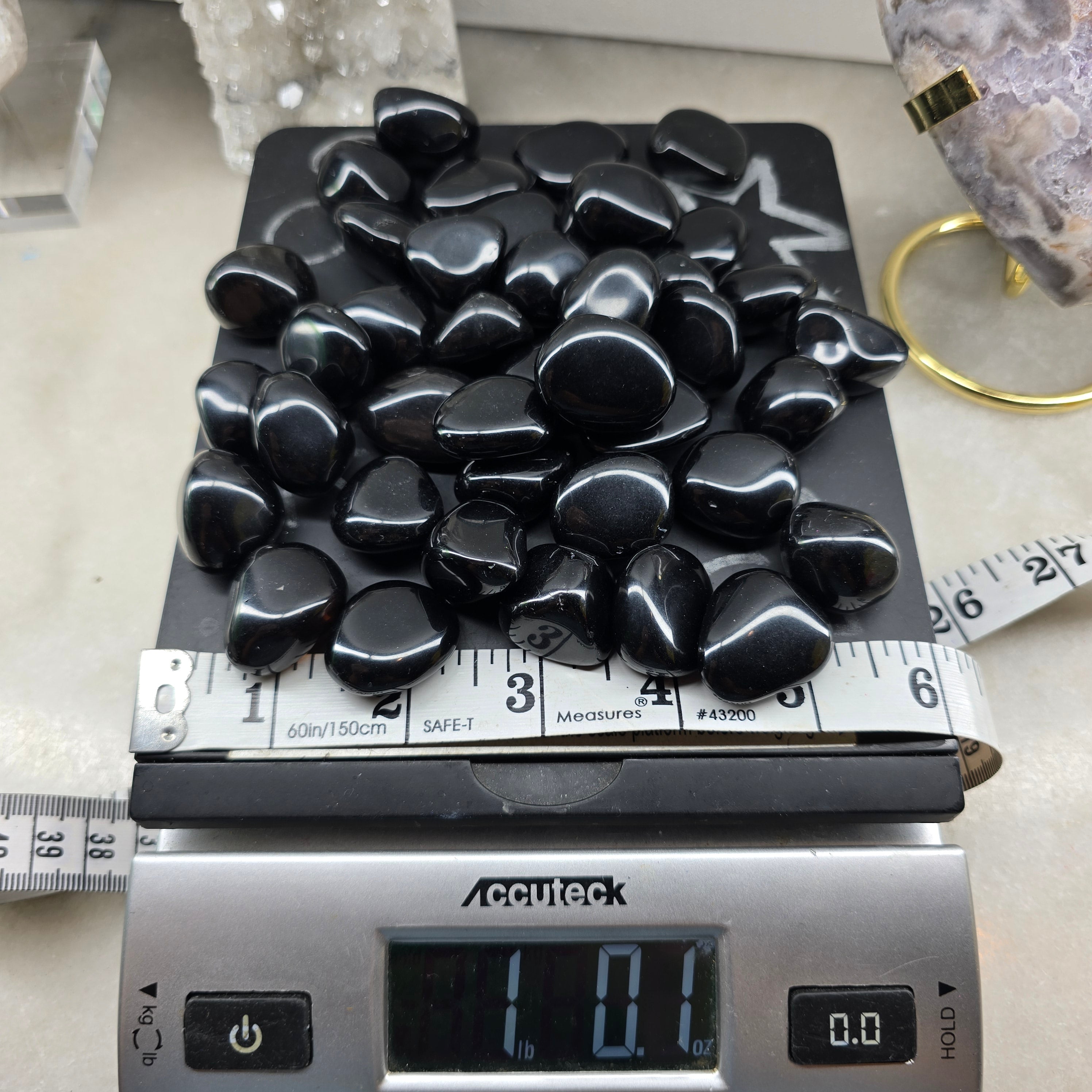 Black Obsidian Tumbles