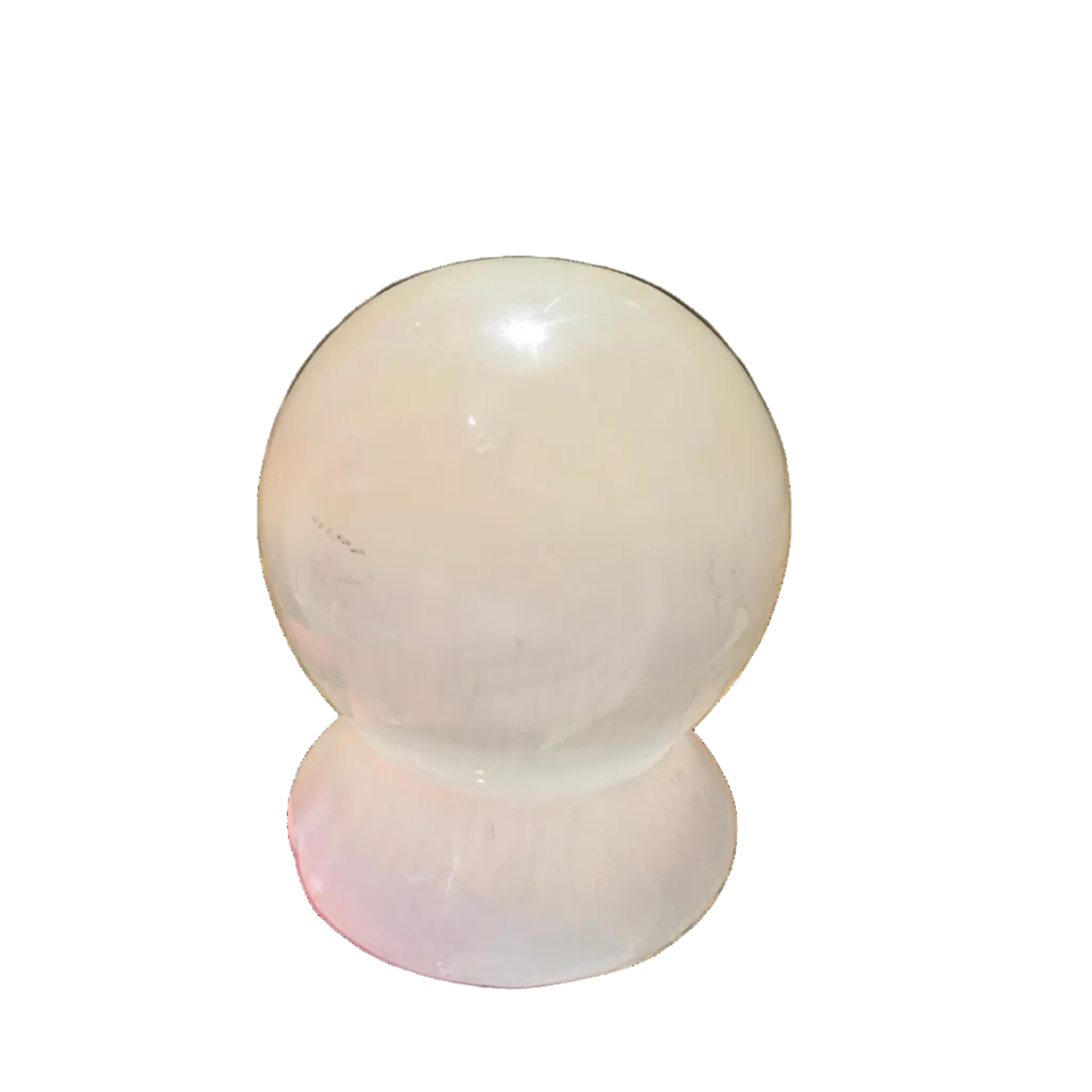 Selenite sphere for lamp