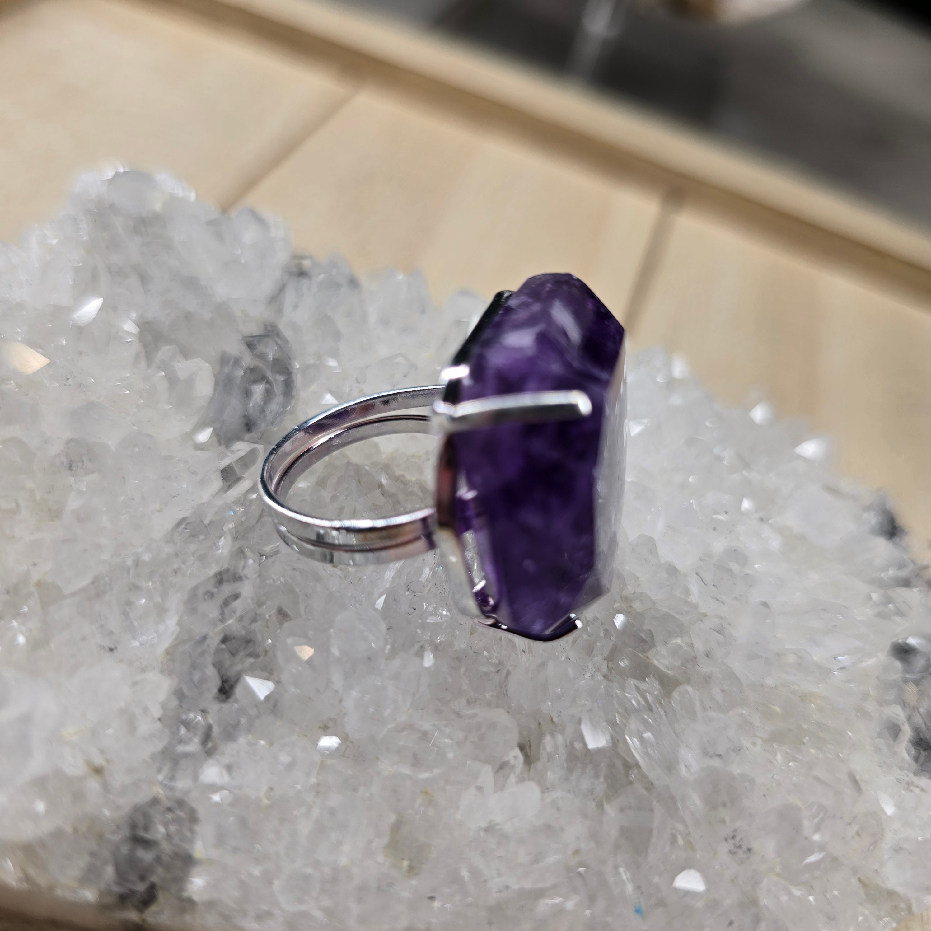 Silver or Gold Plated Crystal Rings From Brazil