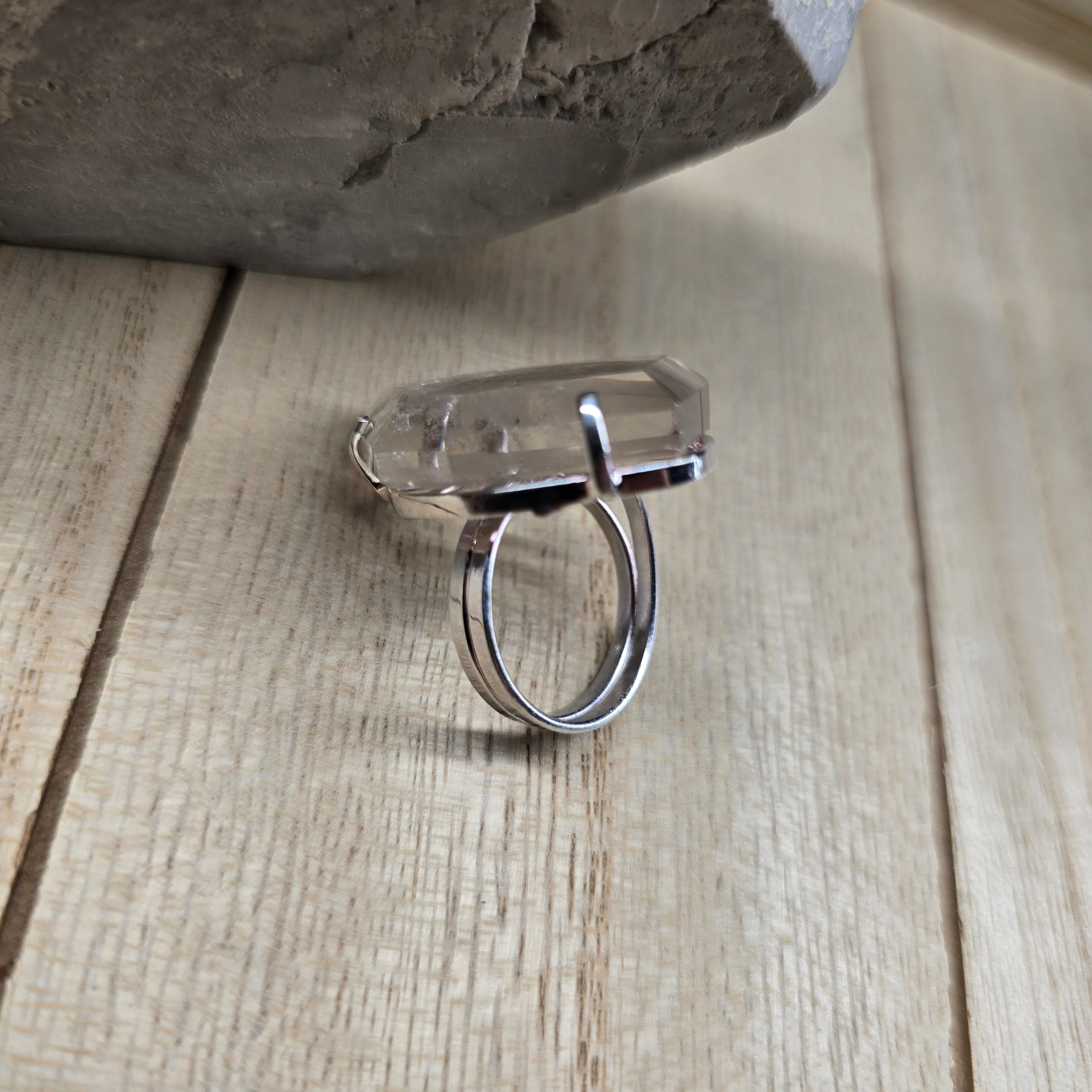 Silver or Gold Plated Crystal Rings From Brazil