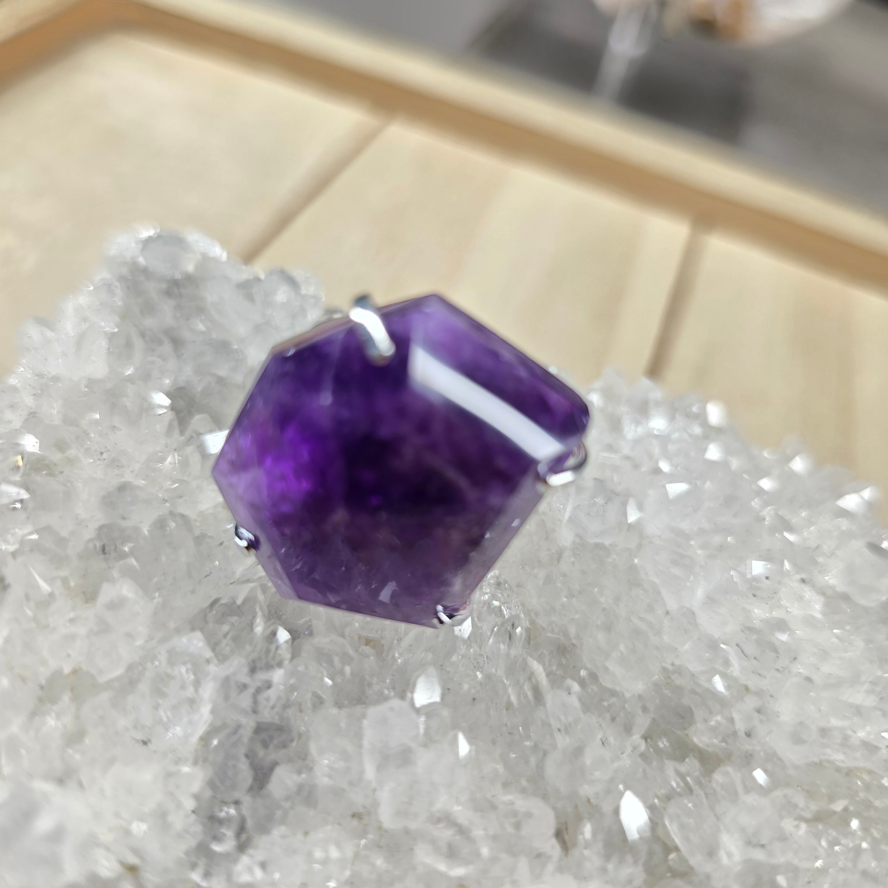 Silver or Gold Plated Crystal Rings From Brazil