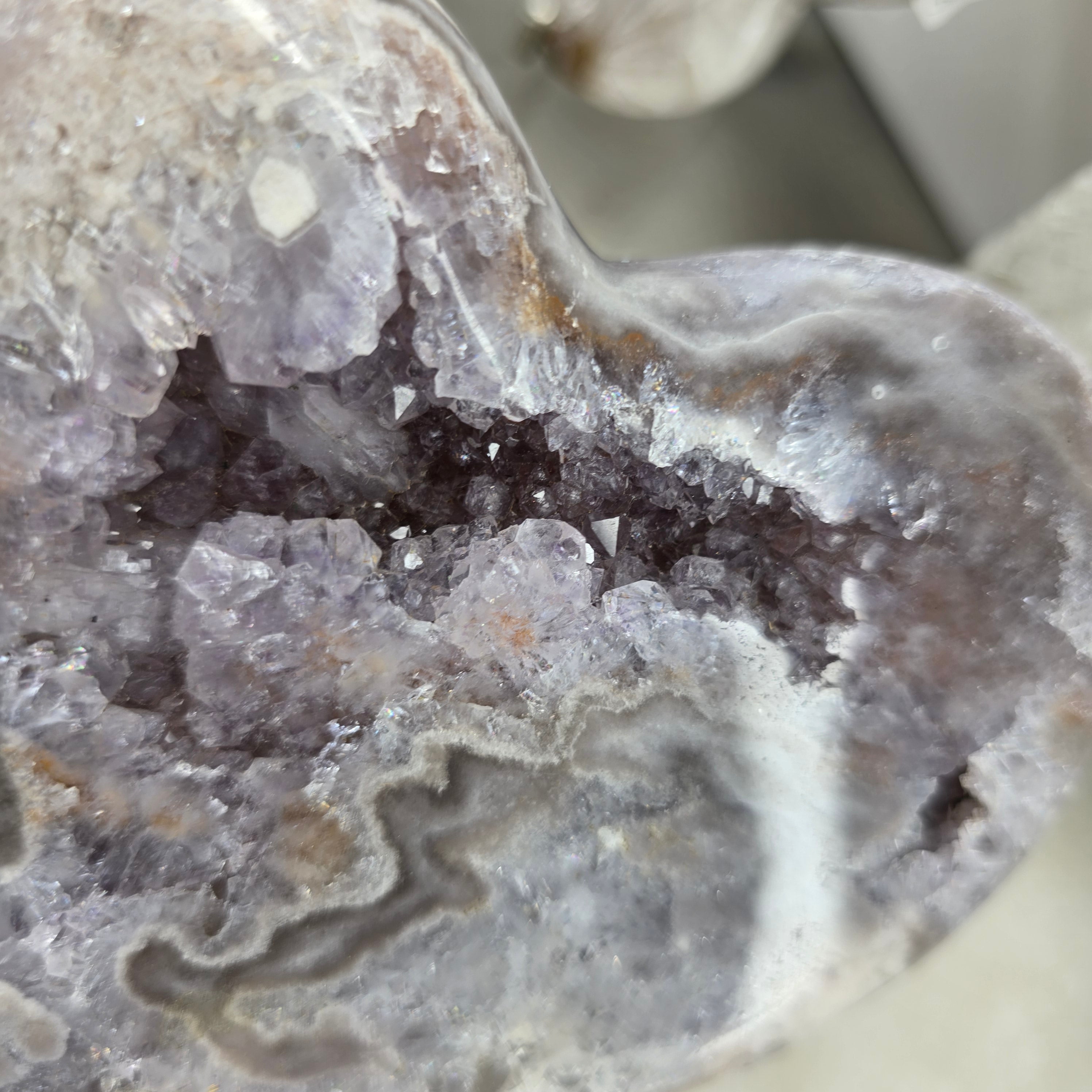 Pink Amethyst polish heart