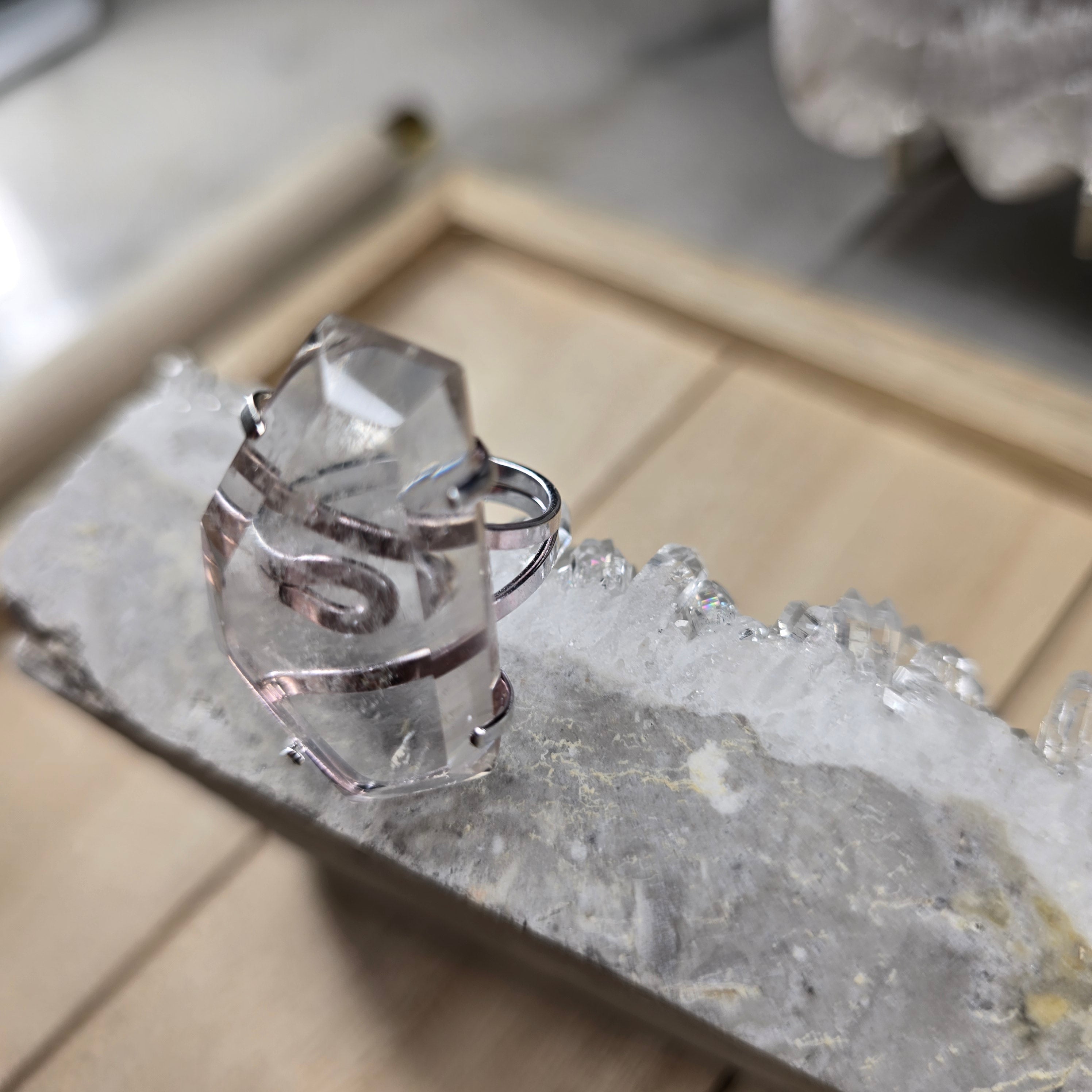 Silver or Gold Plated Crystal Rings From Brazil