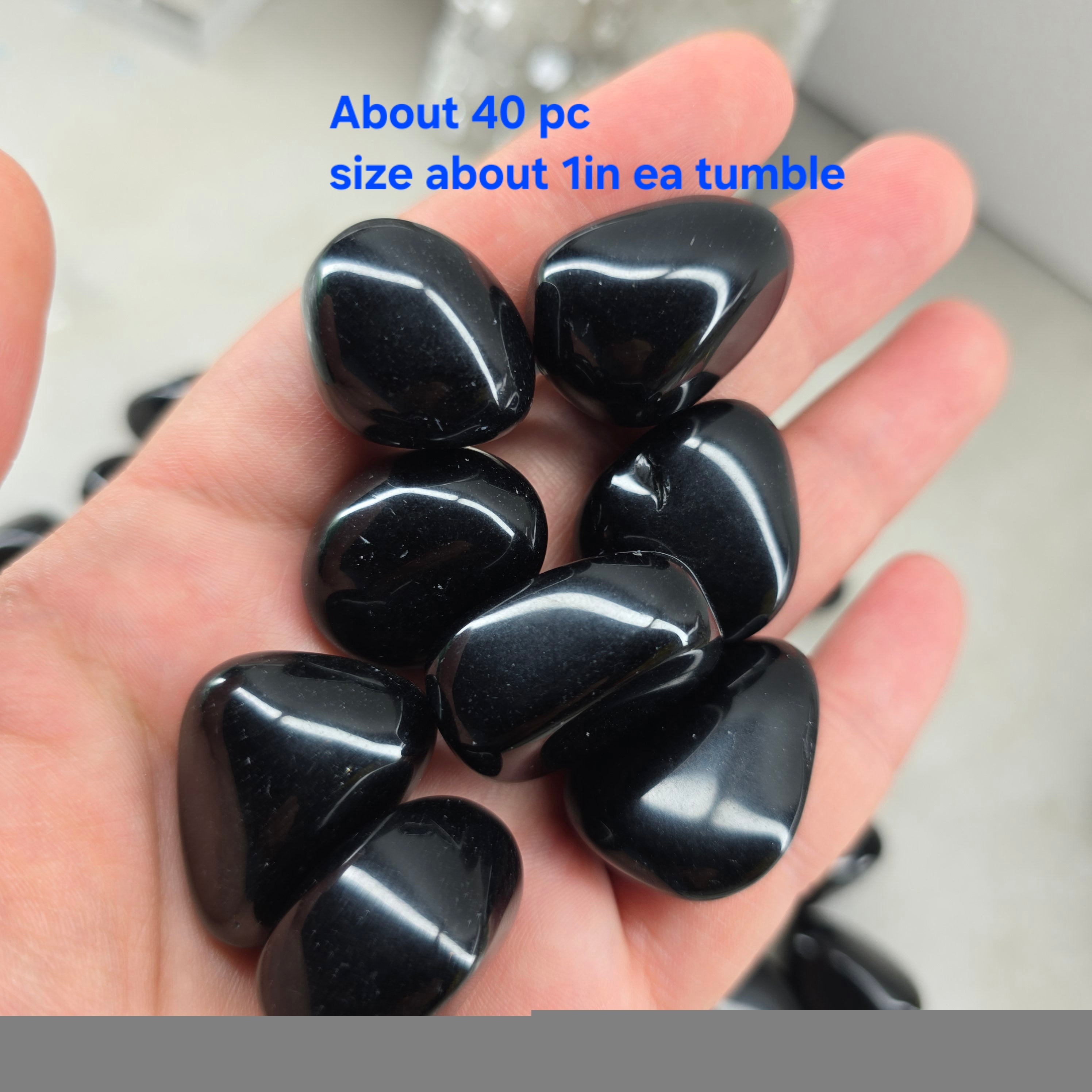 Black Obsidian Tumbles