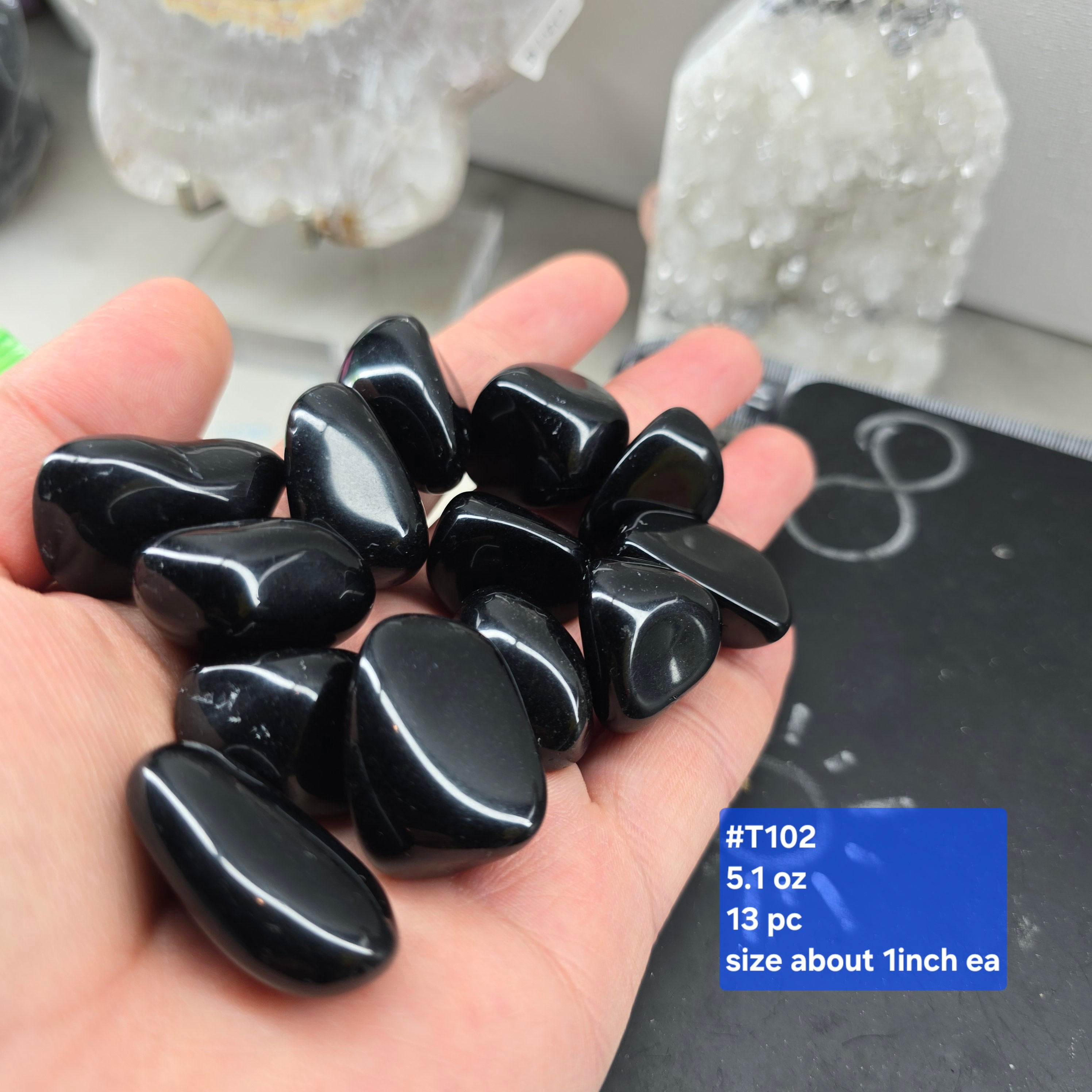 Black Obsidian Tumbles