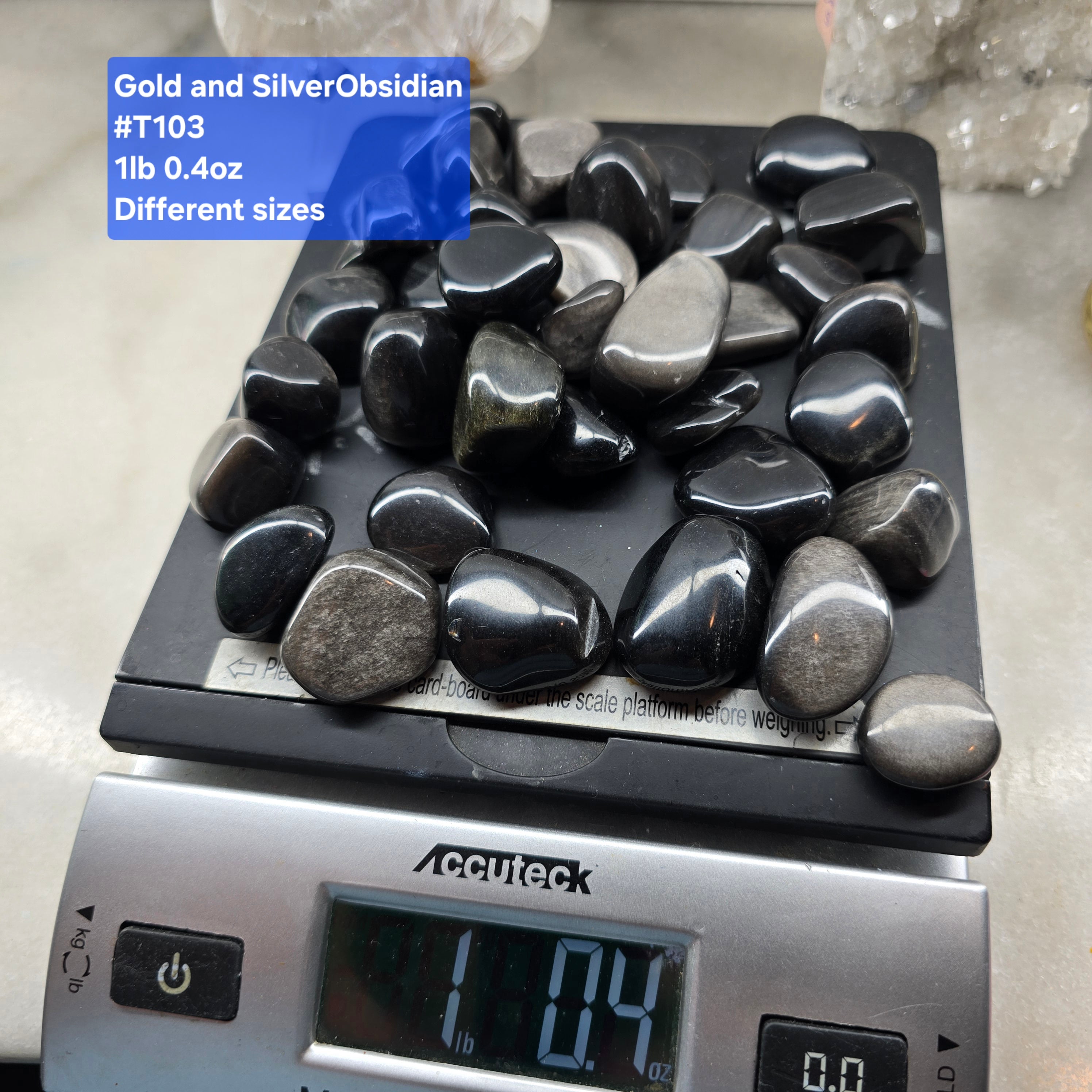 Black Obsidian Tumbles